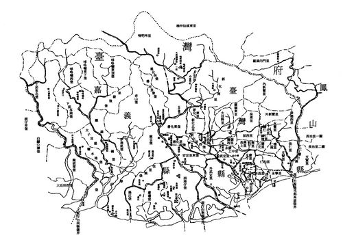 清道光年間台南地區地圖